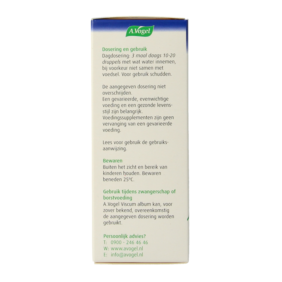A Vogel Viscum album herbal remedy in a 50ml bottle, part of A Vogel's kruidenpreparaten collection, with herbal ingredients and packaging.
