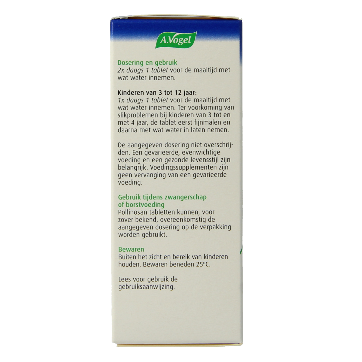 A Vogel Pollinosan herbal tablets in a package of 30, natural herbal remedy for allergy relief, shown in the image.