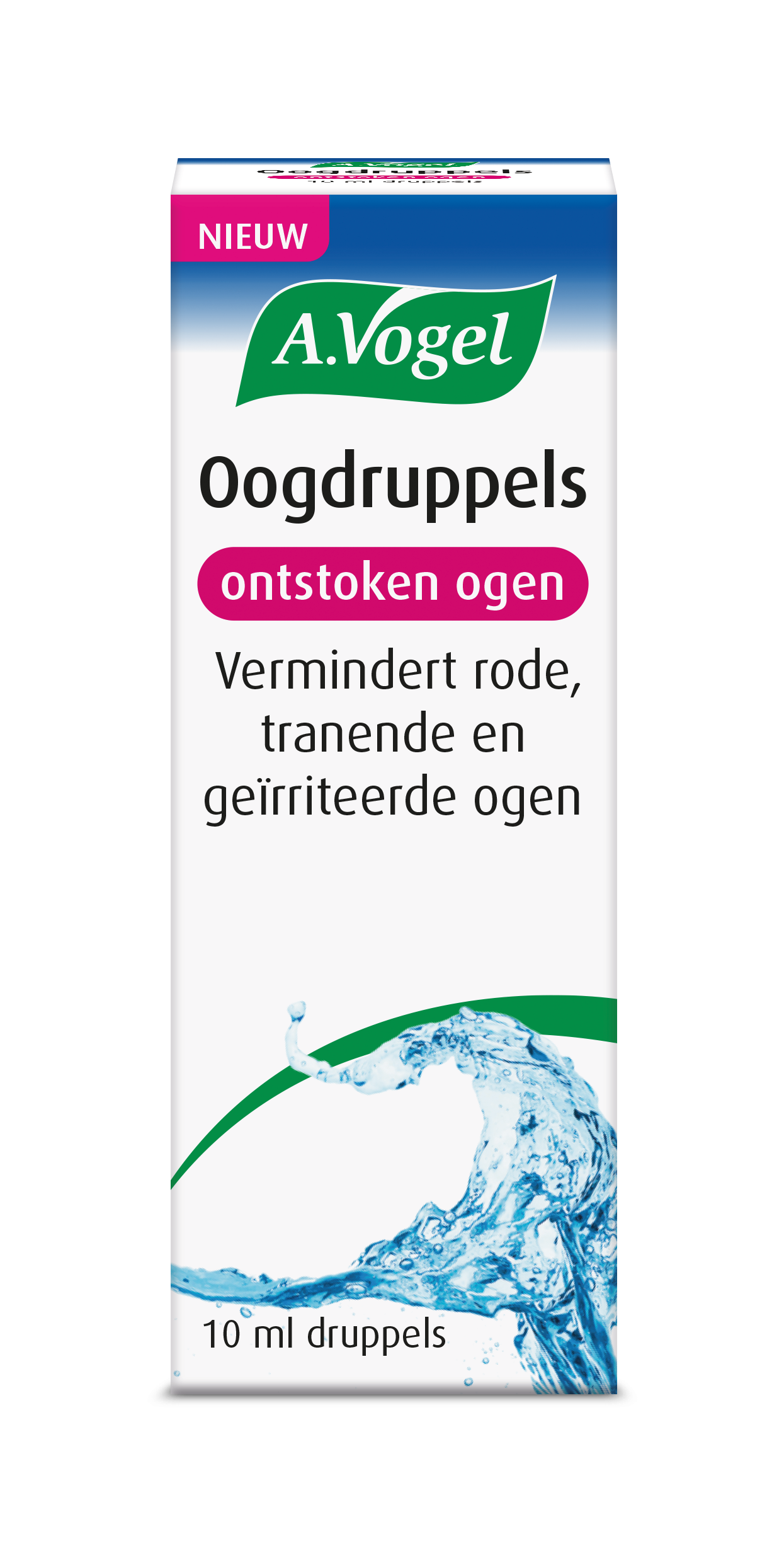 A Vogel eye drops for irritated eyes in a 10ml bottle, part of A Vogel's eye care product line.