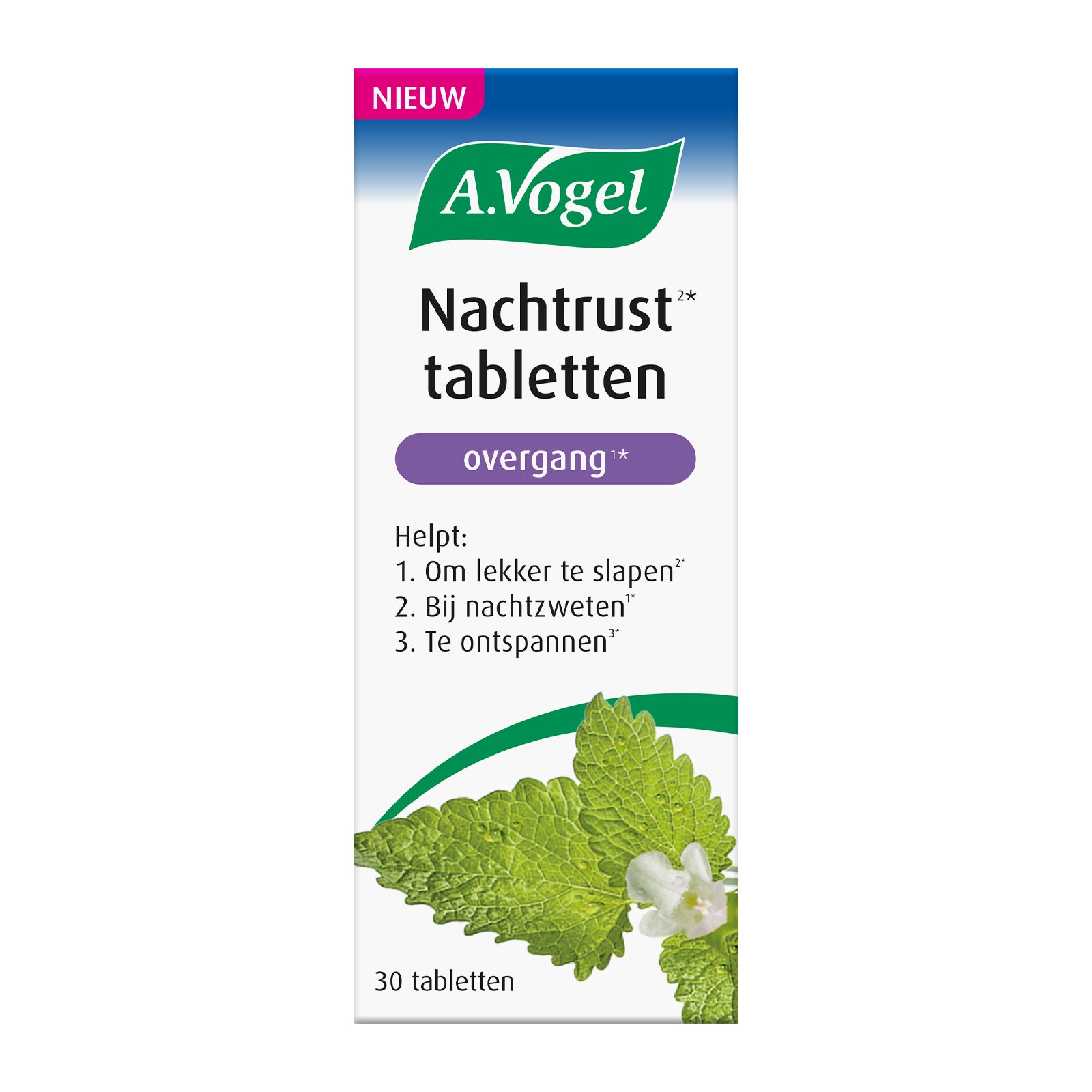 A Vogel Nachtrust herbal tablets for menopause relief, 30 tablets, natural herbal supplement for sleep support.