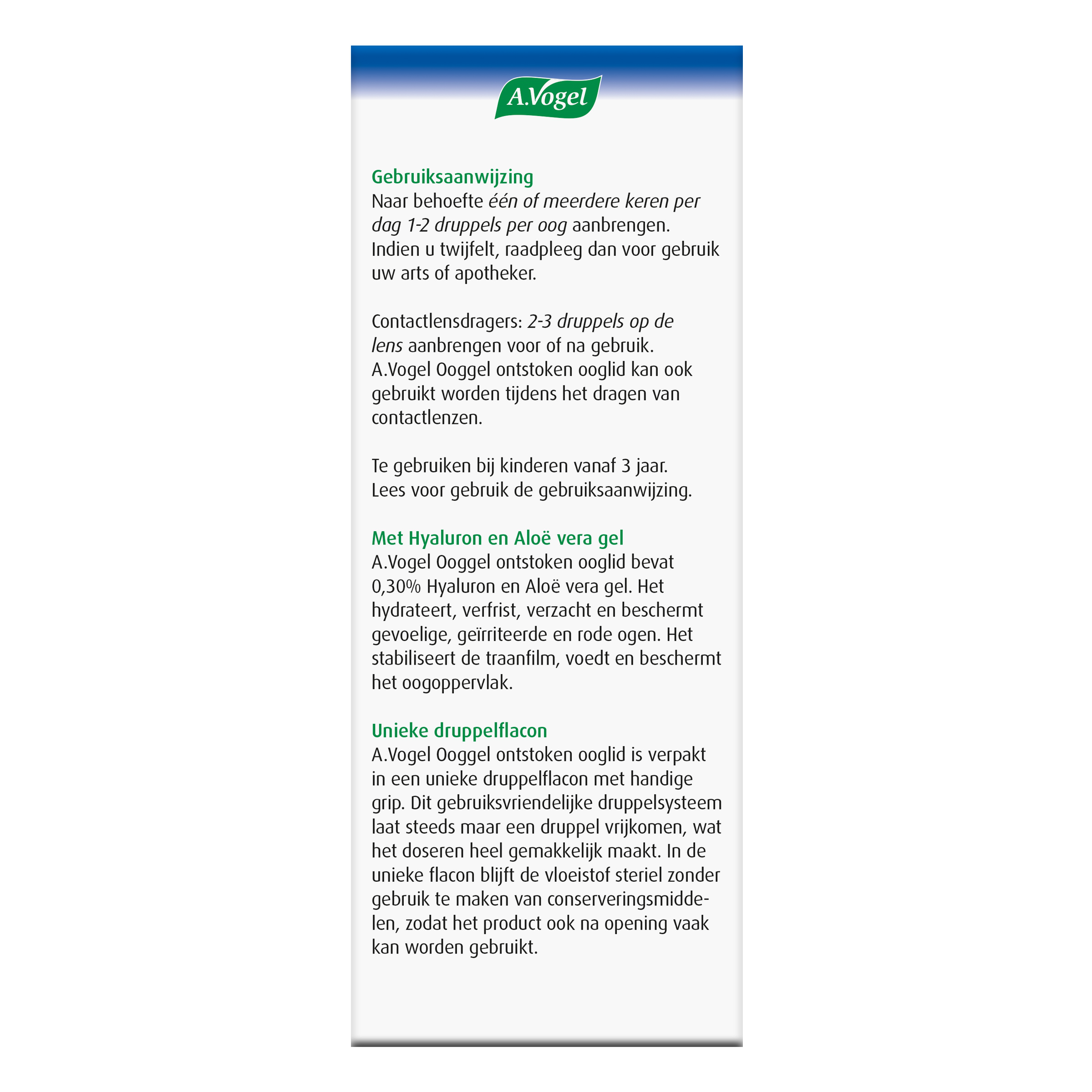 A Vogel Ooggel eye care product for inflamed eyelids in a 10ml bottle, designed to soothe and care for irritated eyes.
