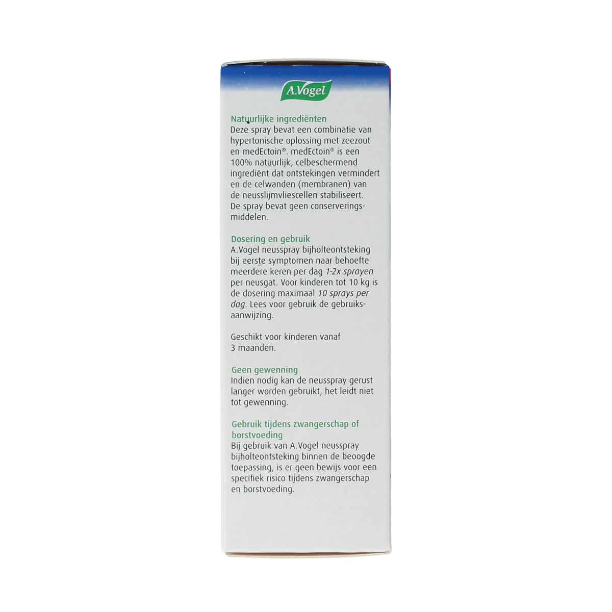 A Vogel Neusspray bijholte eerste symptomen, 20ml, nasal spray for sinus care and inhalation, natural nasal relief product.