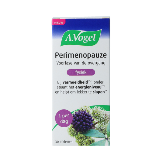 A Vogel Perimenopauze fysiek supplement tablets, natural herbal support for women, 30 tablets in a blister pack.