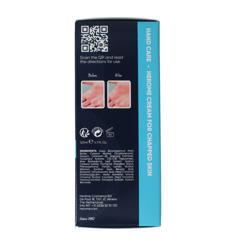 Herome Special Care Klovencreme hand cream in 120ml jar, moisturizing and nourishing cracked, dry hands with soothing ingredients.