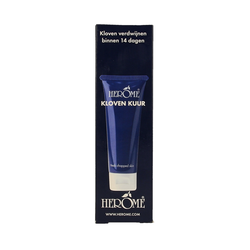Herome Special Care Kloven Kuur hand care cream in 75ml tube, designed for nourishing and repairing dry, cracked hands.