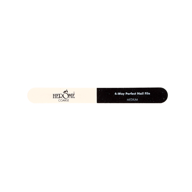 Herome 4-stappen nail file for manicure and pedicure, featuring a compact, multi-step nail care instrument.