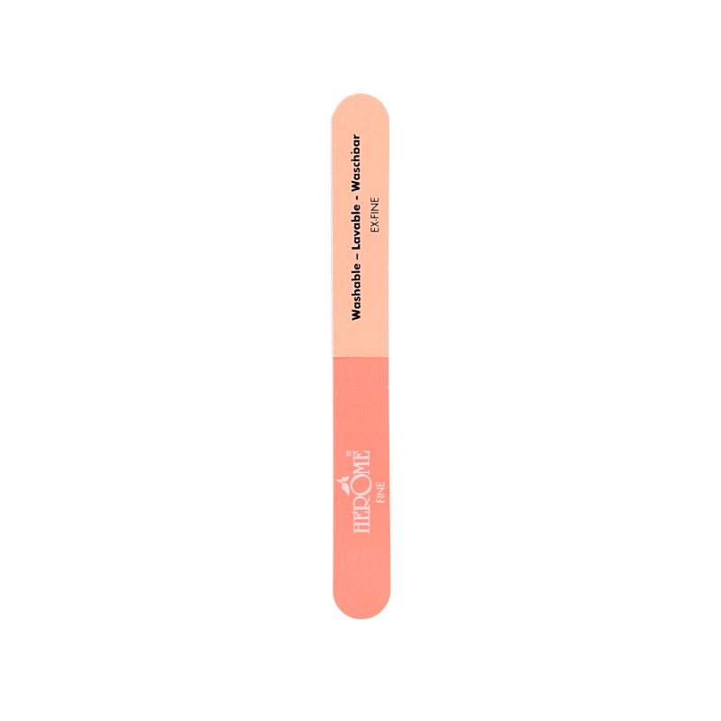 Herome 4-stappen nail file for manicure and pedicure, single metal tool with textured sections for shaping and smoothing nails.