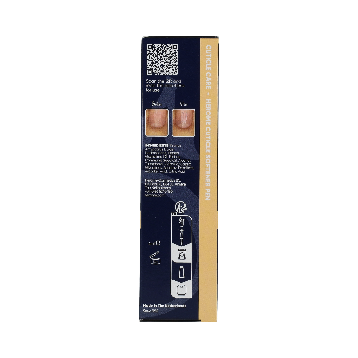 Herome Nagel cuticle soft pen, 4ml, hand care product for gentle cuticle moisturizing and nail softening.