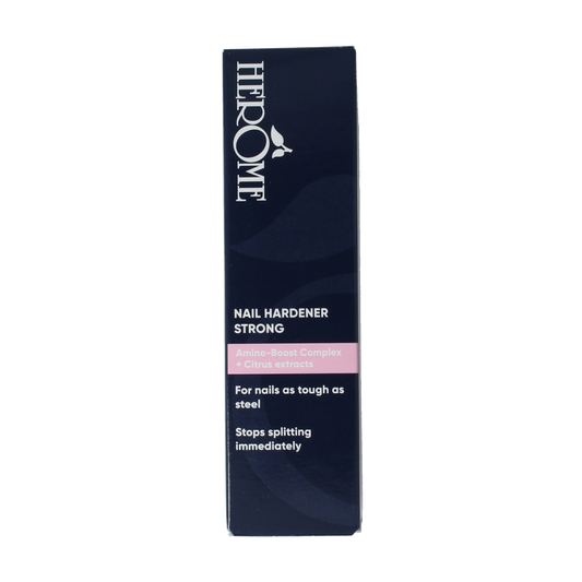 Herome Nagelverharder sterk handverzorging in 10ml bottle, strengthening nail hardener for healthy nails.