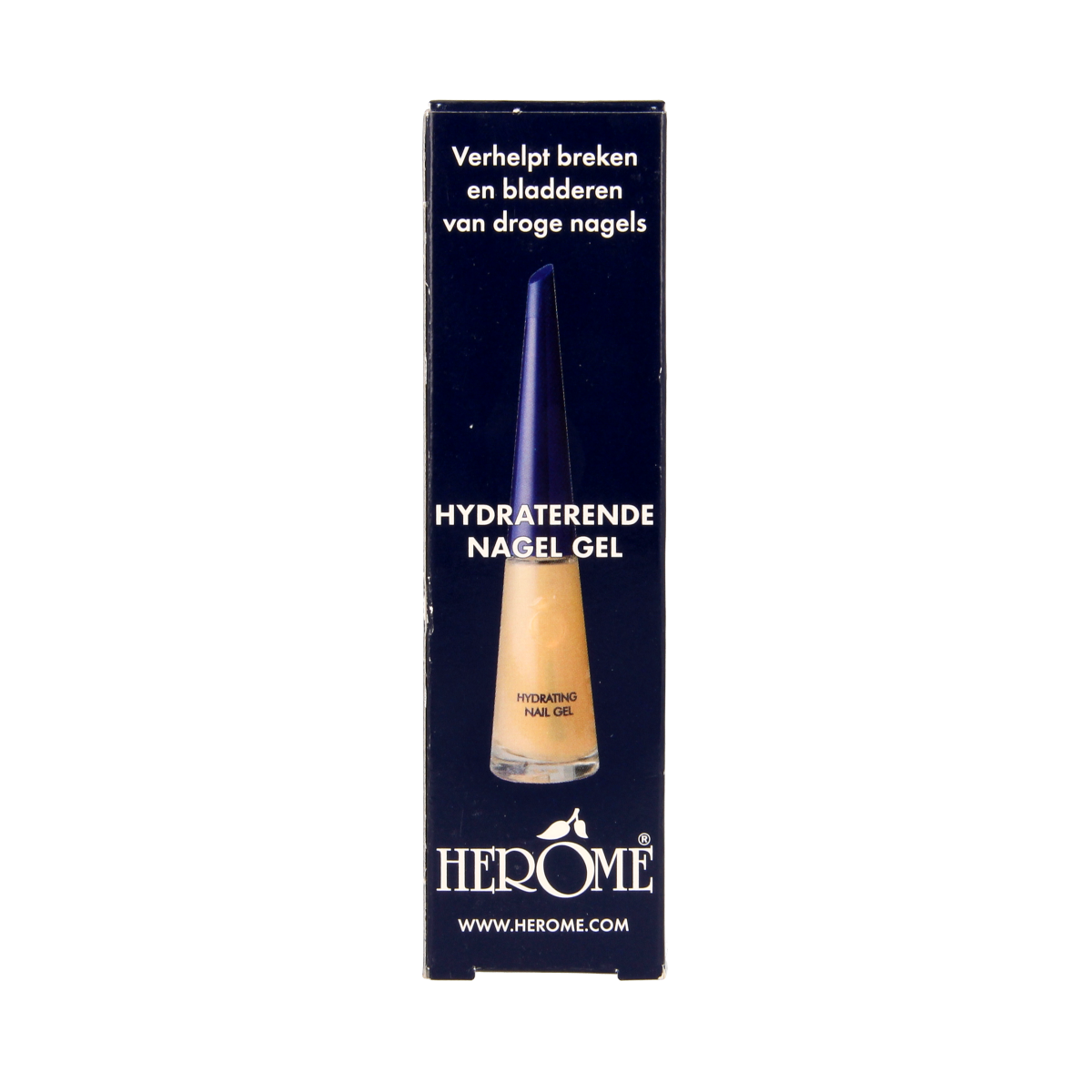 Herome Hydrating Nail Gel in a 10ml container, a hand skincare product with clear gel and branding visible.
