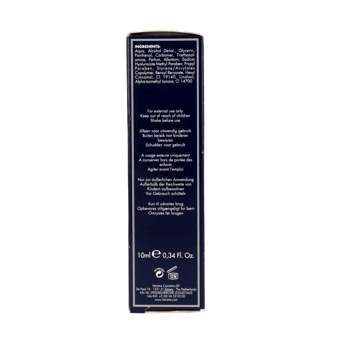 Herome Hydrating Nail Gel in 10ml bottle, a hand care product with clear gel formula and branded packaging.