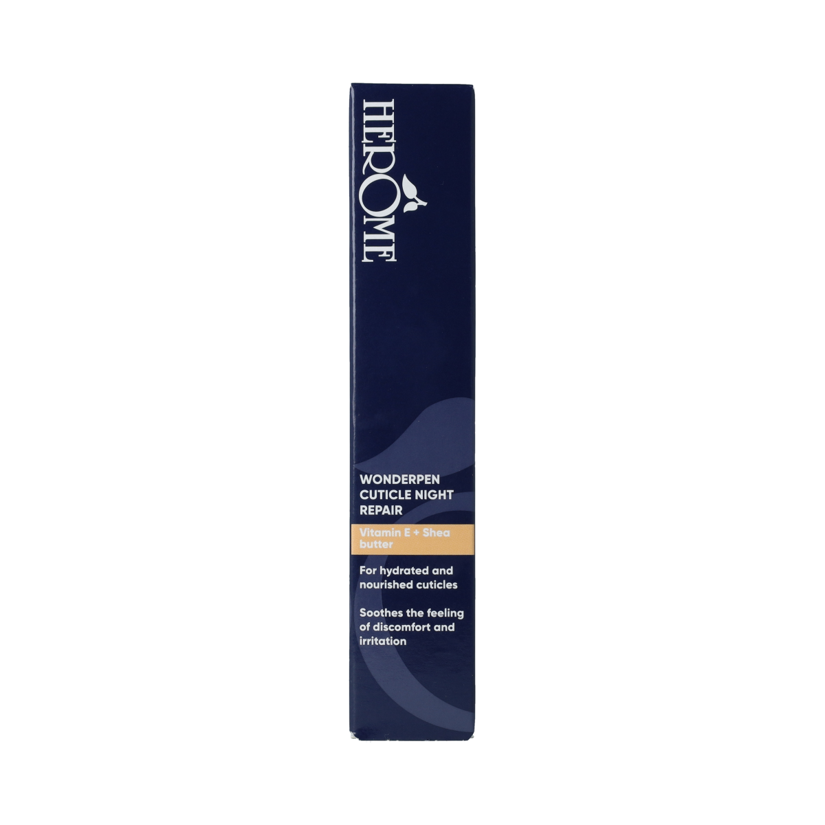 Herome Cuticle Night Repair Pen Wonderpen for hand care, showing the pen applicator with a sleek design and product packaging.