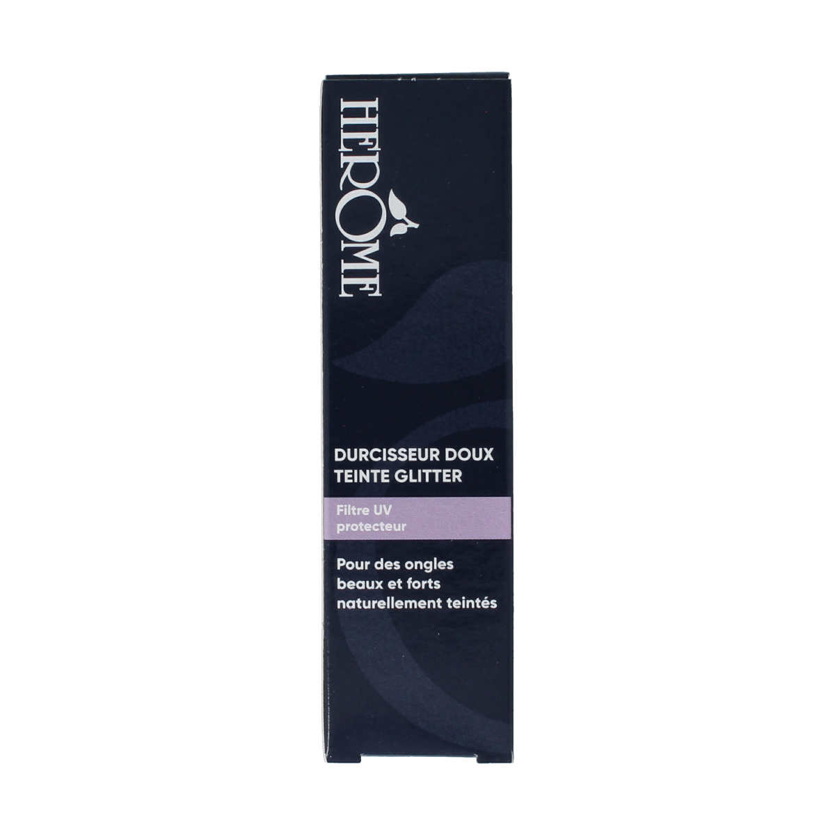 Herome Natural Nail Colour Glitter in 10ml bottle, vibrant sparkly finish, showcasing a makeup product for stylish nails.