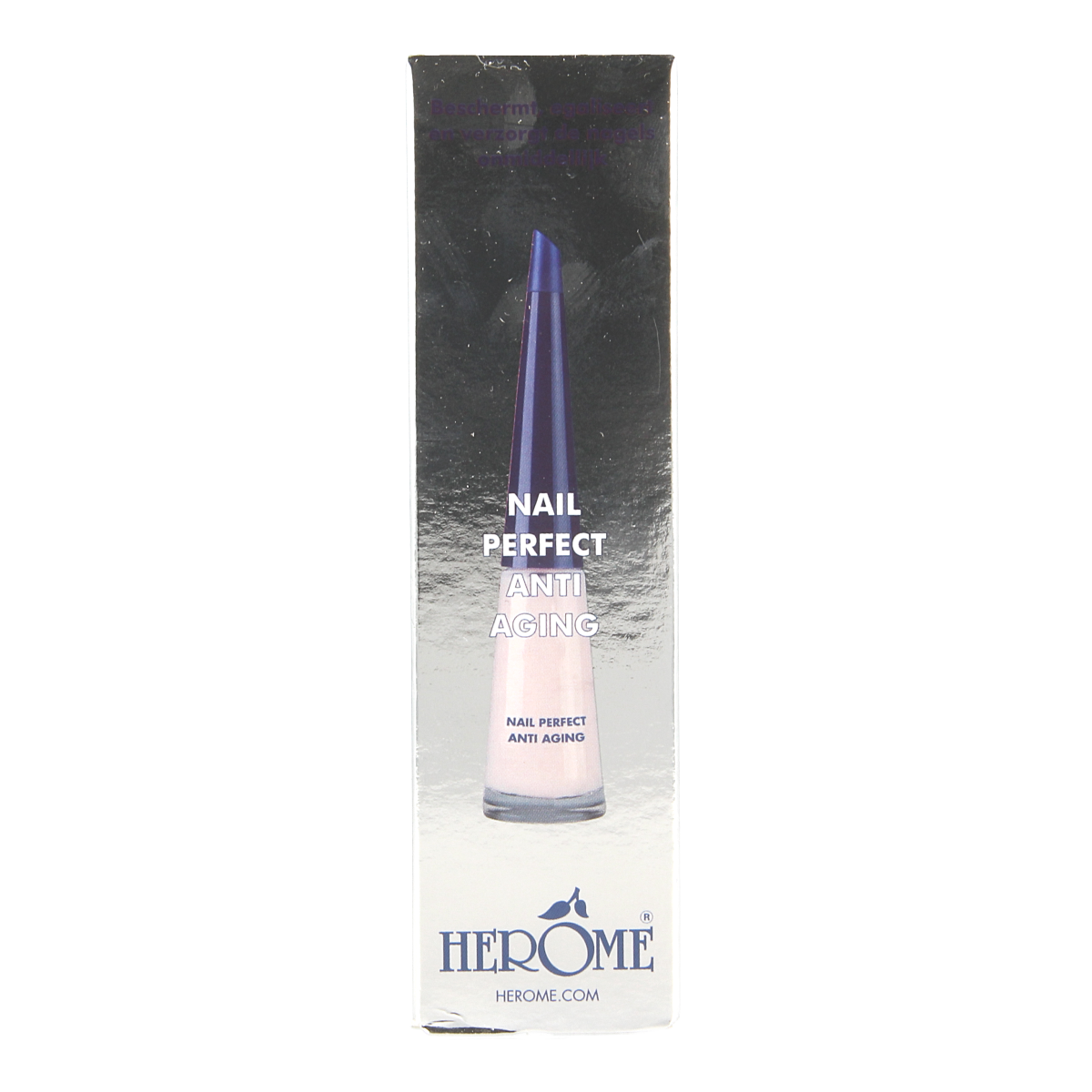 Herome Nail Perfect anti-aging hand care cream in a 10ml tube, designed to nourish and protect aging skin on hands.