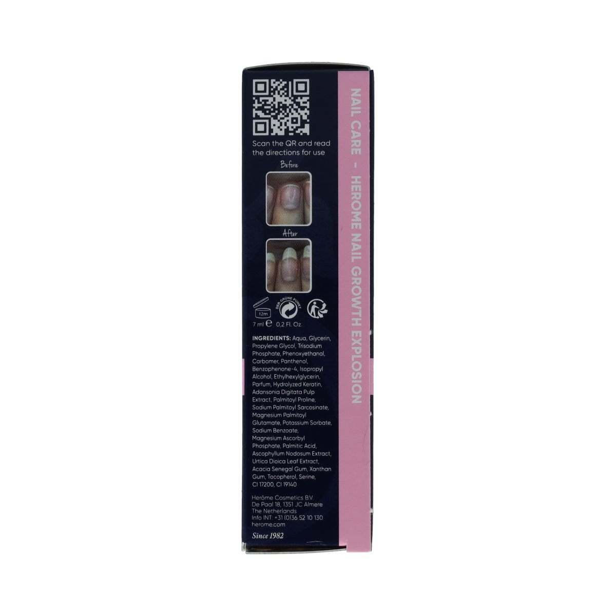 Herome Nail Growth Explosion hand care product in 7ml bottle, designed to promote stronger, healthier nails.