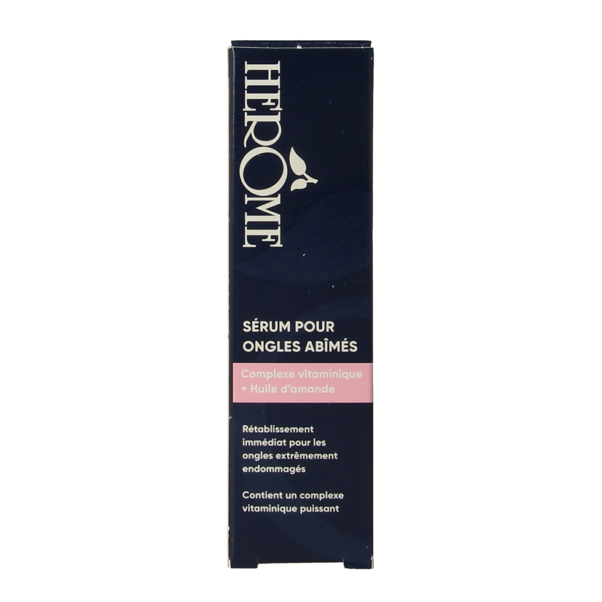 Herome Exit damaged nails hand care product in 7ml bottle, designed to repair and strengthen brittle nails.