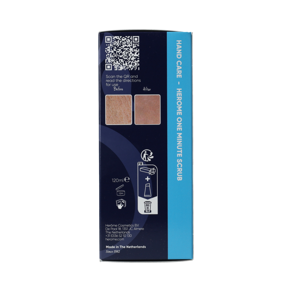 Herome One Minute Manicure hand care product in a 120ml bottle, designed for quick and effective nail and hand treatment.