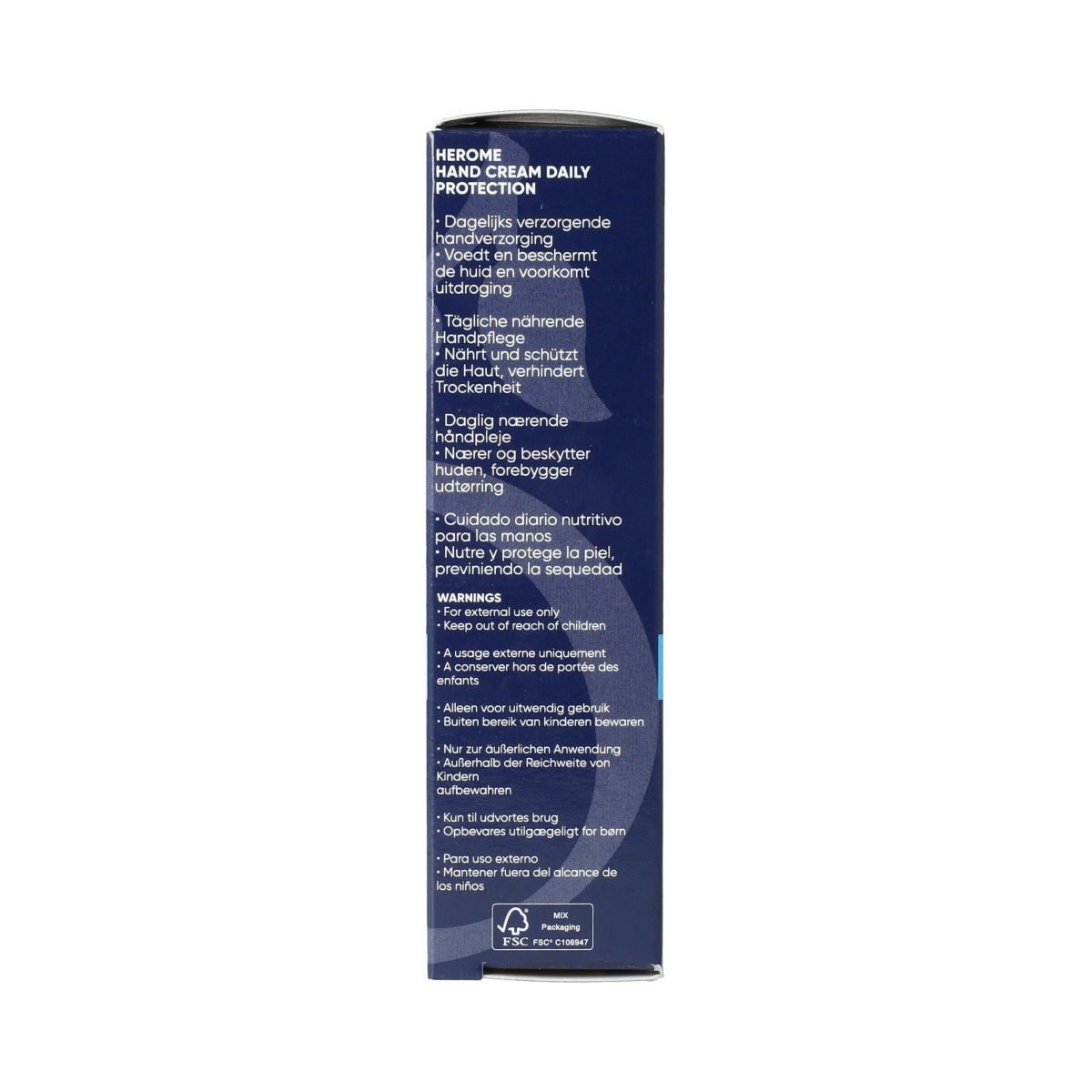 Herome Handcreme mini SPF8 in 30ml tube, nourishing hand moisturizer with sun protection, ideal for daily hand care.