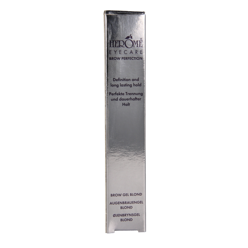 Herome blond brow gel in 6.5 ml, clear makeup product for shaping and defining eyebrows.