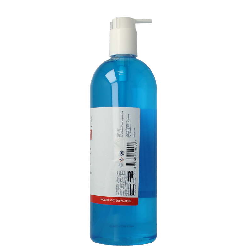Herome Direct Desinfect SOS handgel in a 1-liter container, antiseptic hand disinfectant with quick-acting formula.