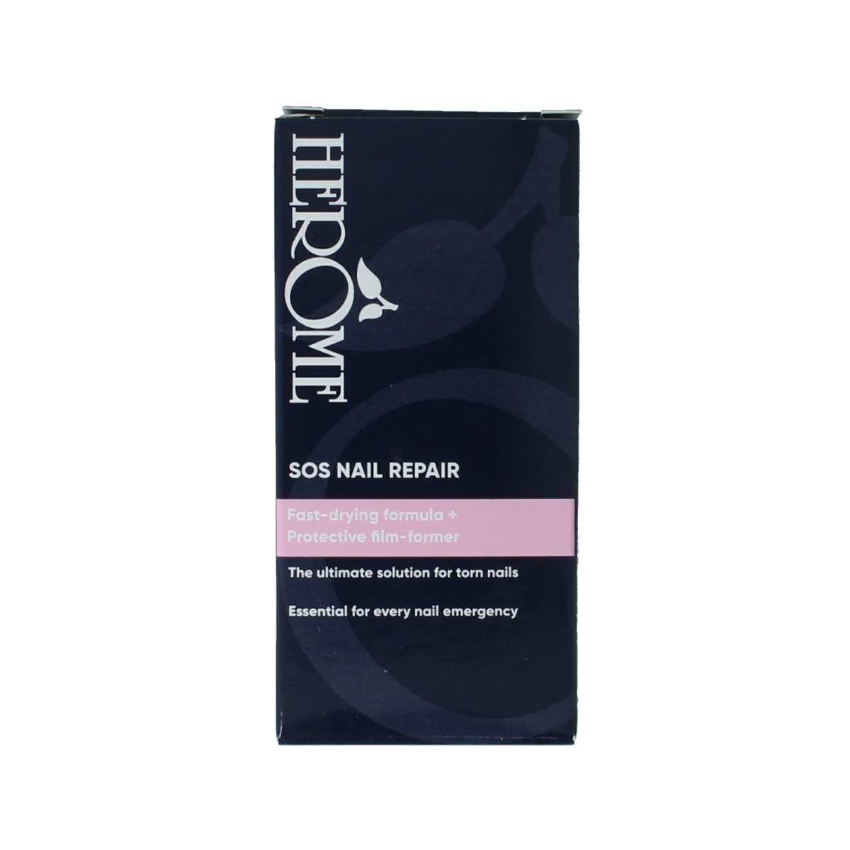 Herome SOS nail repair hand care cream in a 10ml tube, designed to strengthen and restore damaged nails.