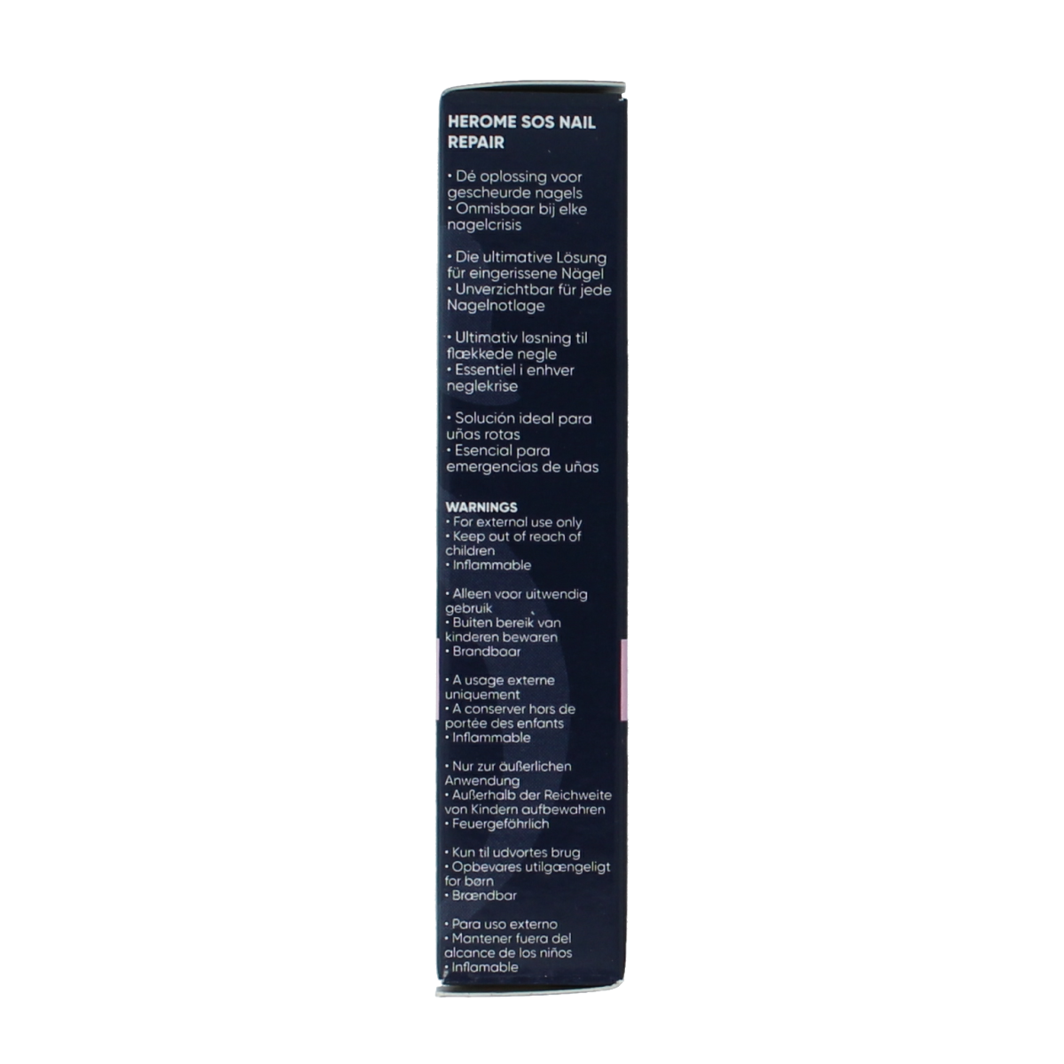Herome SOS nail repair hand care product in a 10ml bottle, designed to strengthen and repair damaged nails.