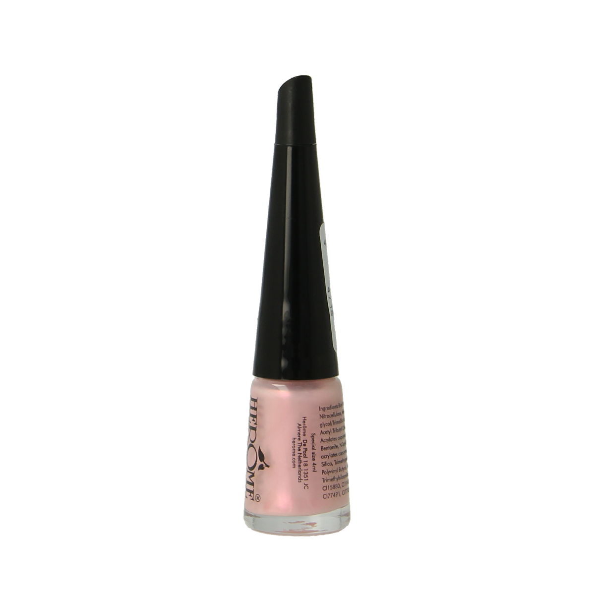 Herome Take Away Nail Colour Basic 4ml bottle, vibrant nail polish in a clear glass bottle with black cap, front view.