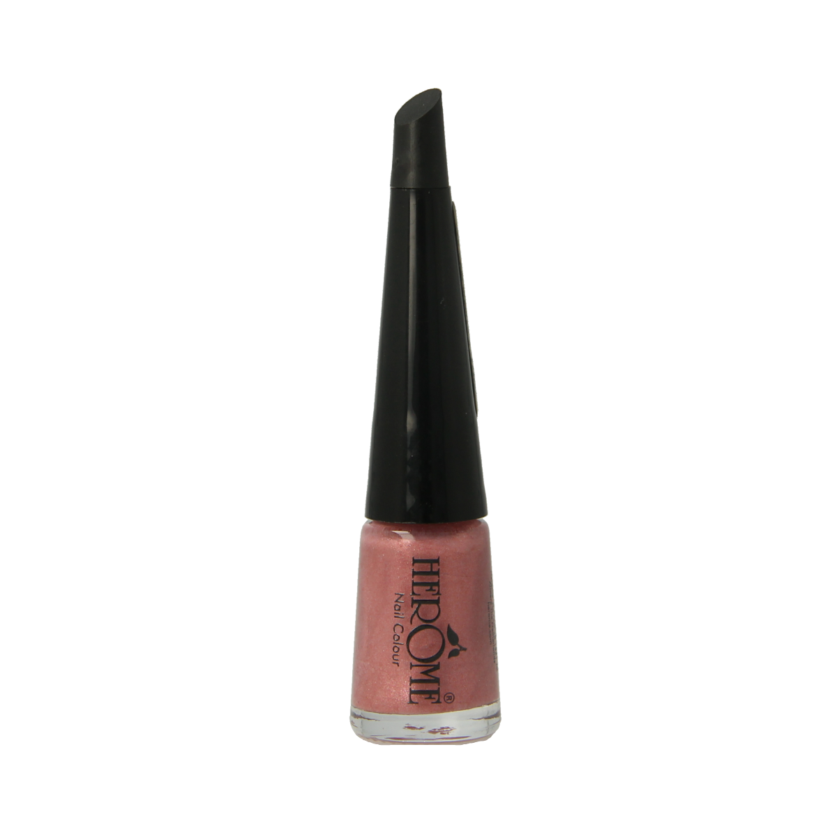 Herome Take Away Nail Colour Basic 11/85 in 4ml bottle, pink and purple nail polish with brush applicator.