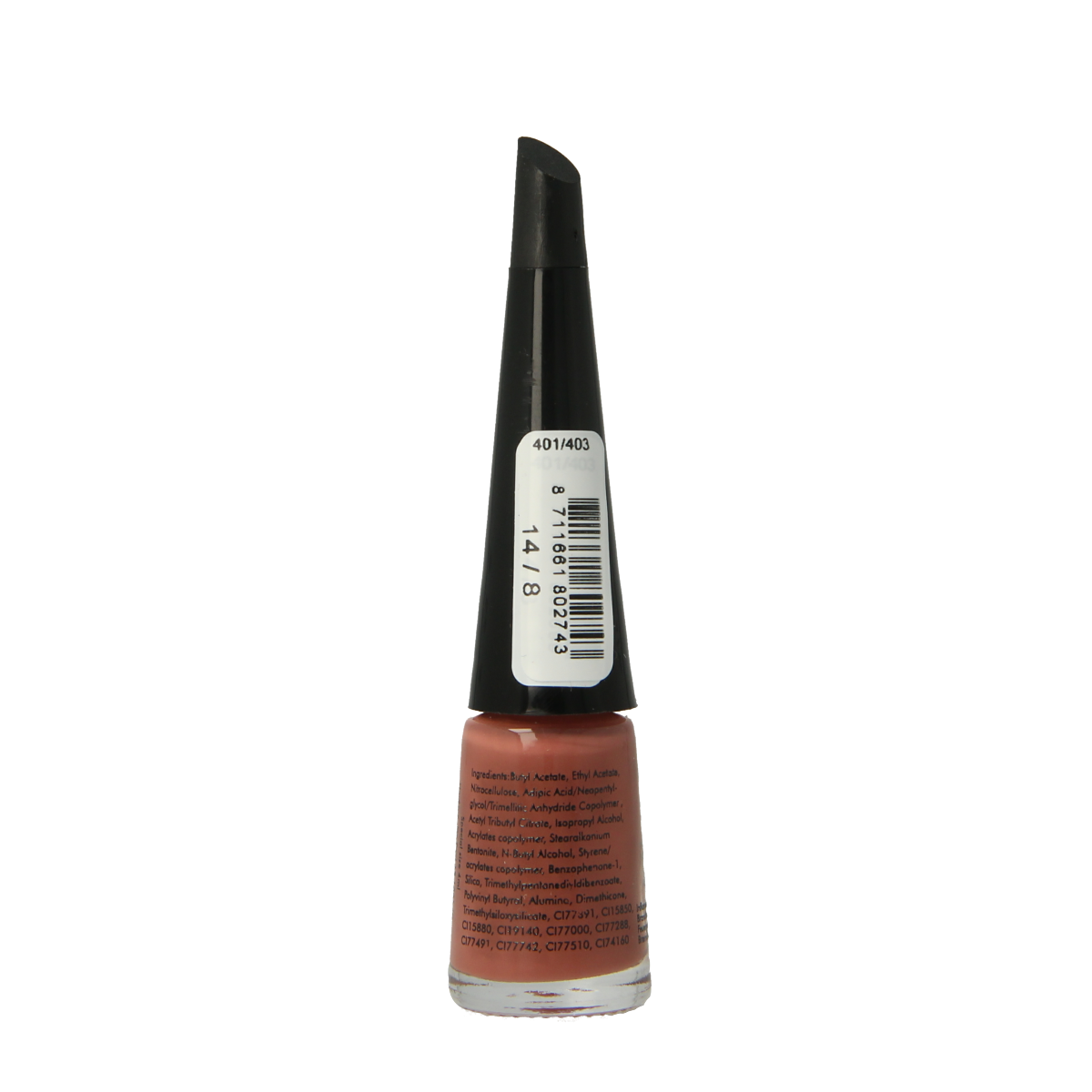 Herome Takeaway Nail Colour Basic 14ml bottle of make-up nail polish with a clear cap and colorful label.