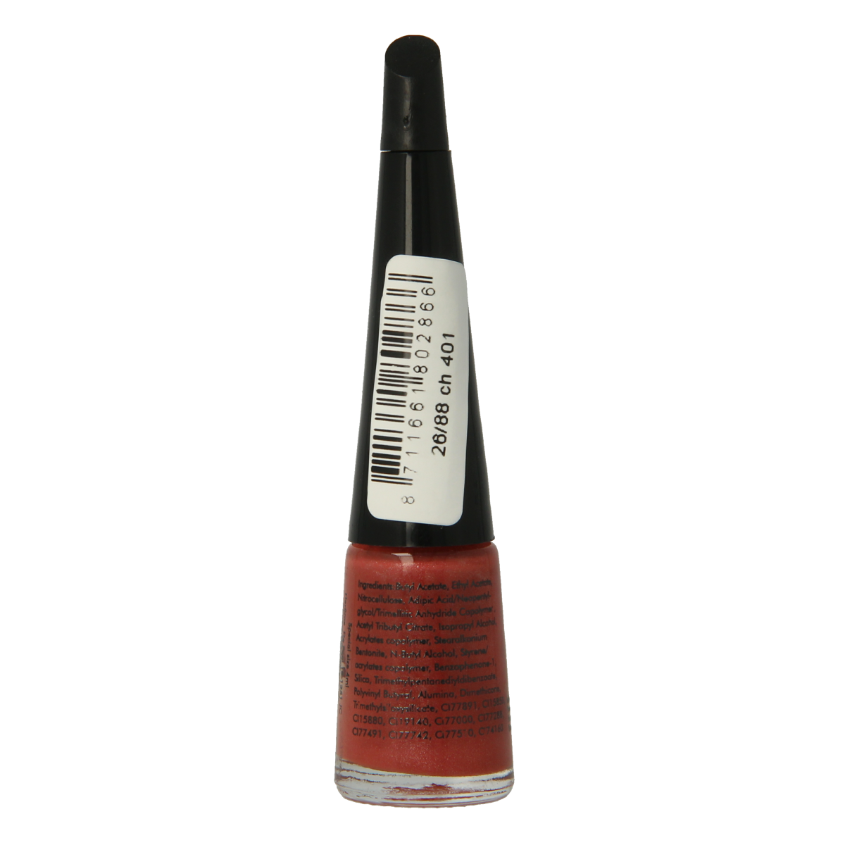 Herome Take Away Nail Colour Basic 26/88 CH 401 in 4ml, showcasing a vibrant nail polish bottle with a white cap and colorful label.