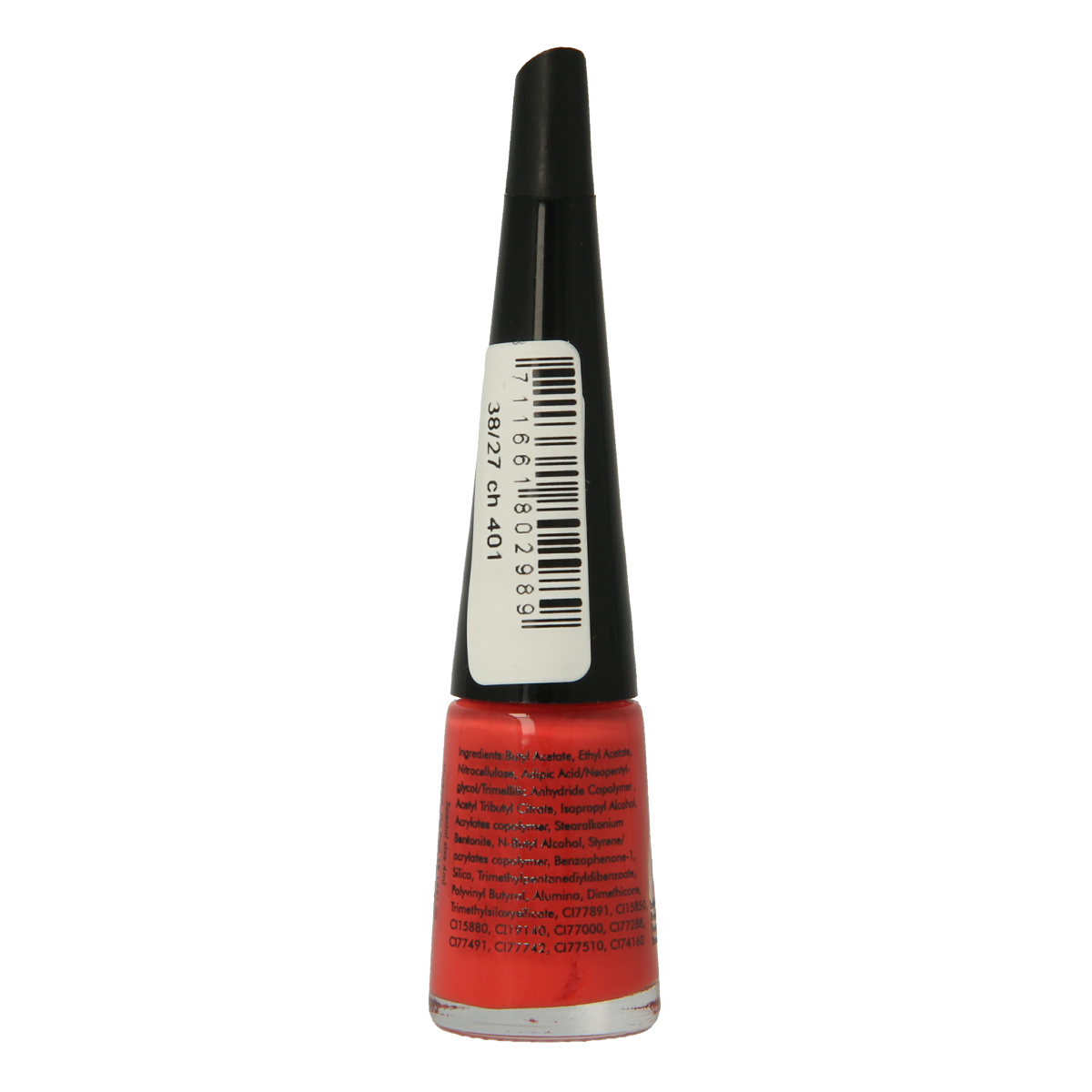 Herome Take Away Nail Colour Basic 38/27 CH 401 in a 4ml bottle, bright pink nail polish for easy removal and quick application.