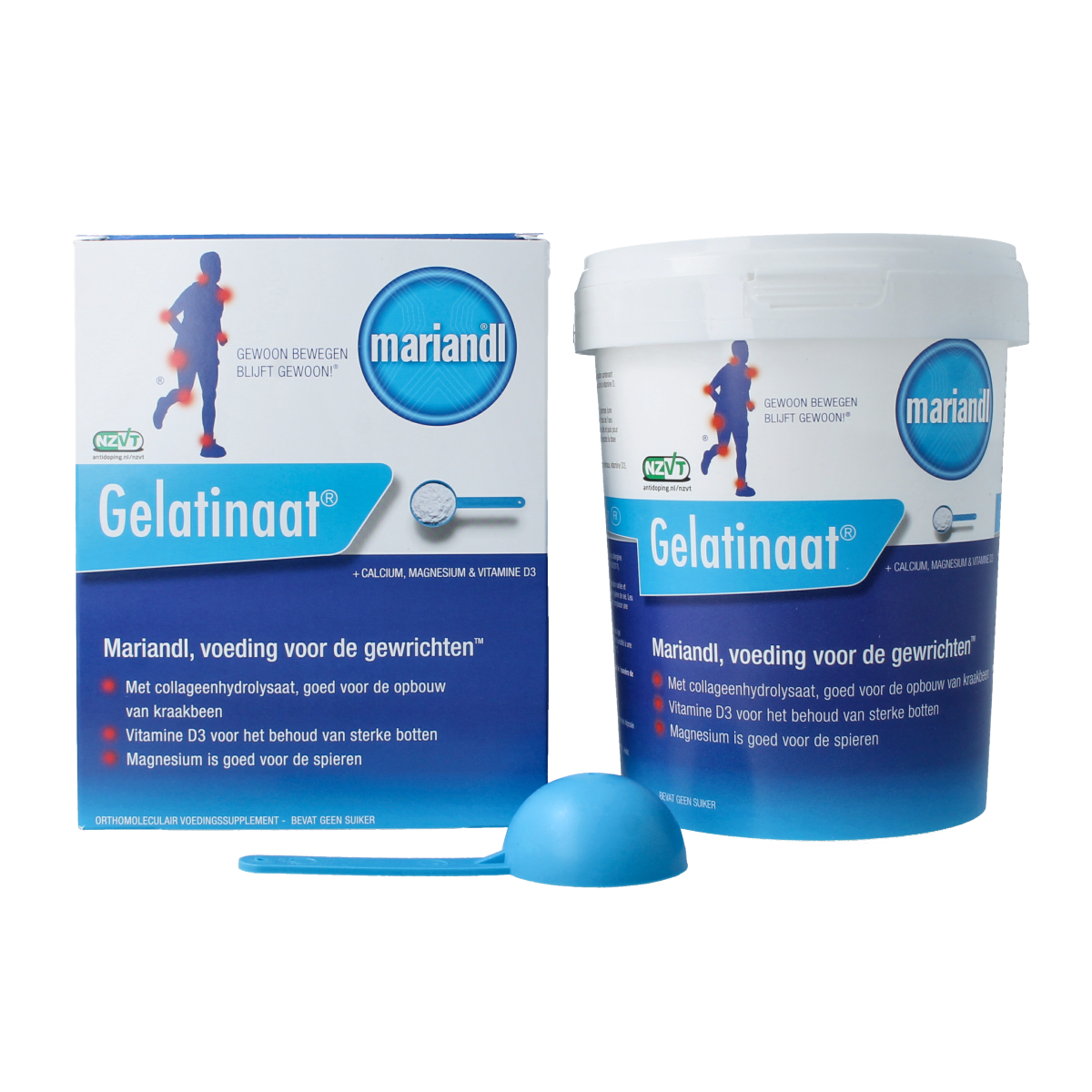 Mariandl Classic mineral supplement in 500g gelatinaat form, natural multi-mineral supplement with white powder appearance