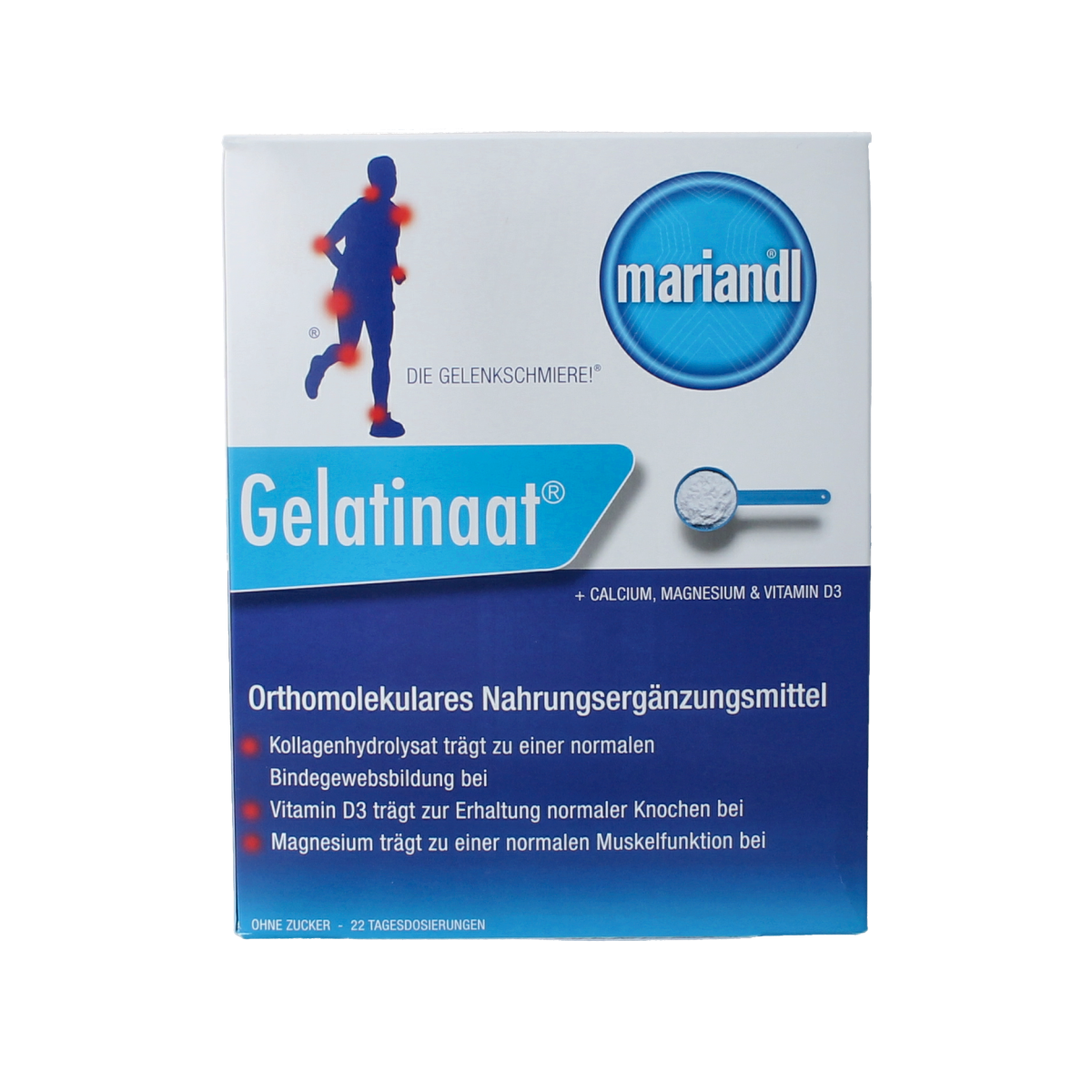 Mariandl Classic Mineralen Multi gelatinaat supplement in 500g package, showing the product container and label.