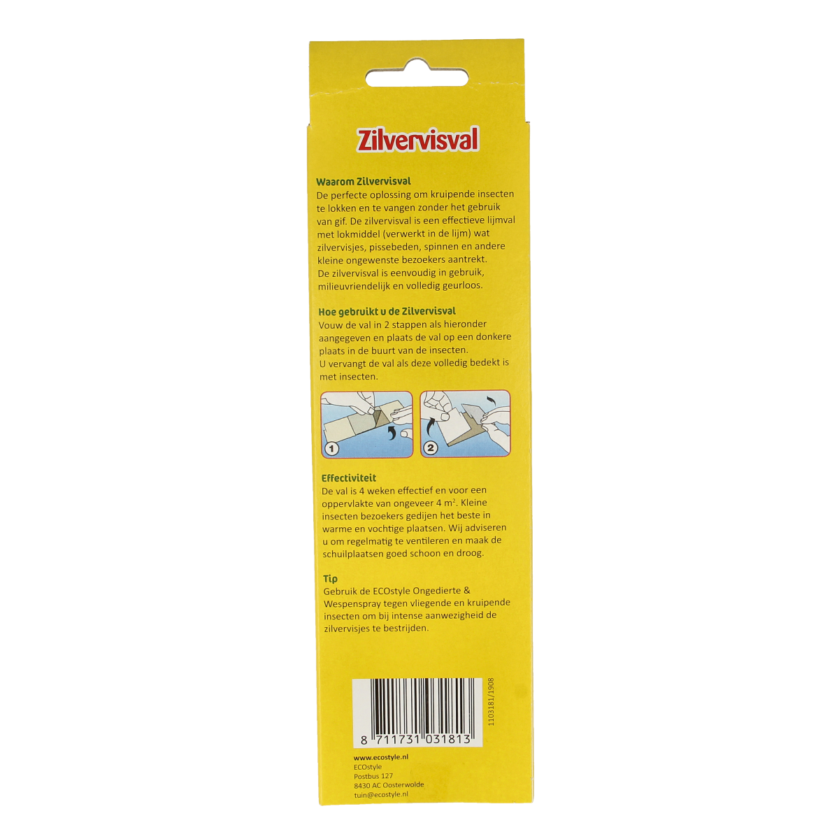 Ecostyle Zilvervisval 4.00 Stuks for home and comfort, shown in a natural setting with packaging and product visible.