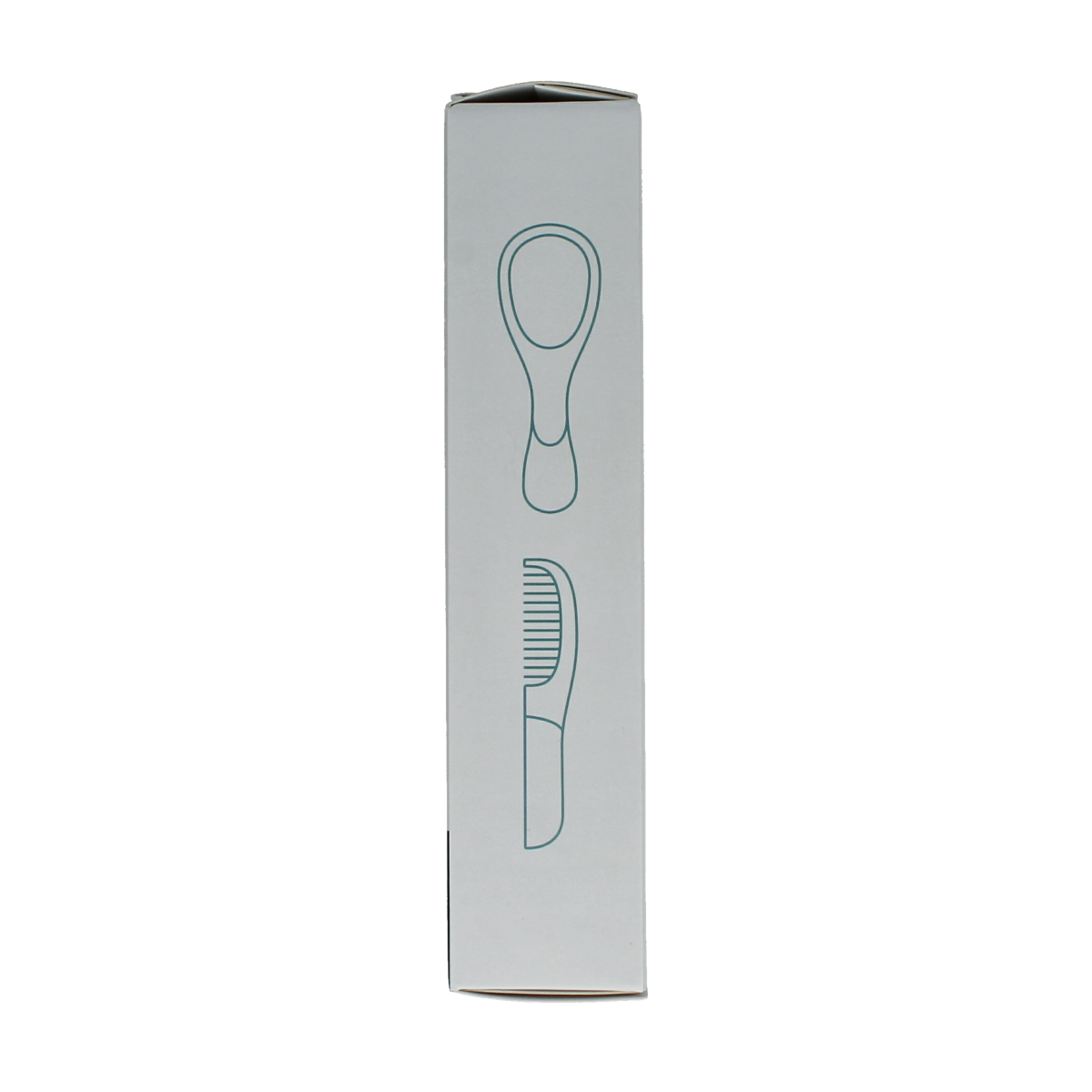 Difrax baby brush and comb set with soft bristles and wooden handle, ideal for gentle infant and toddler hair care.