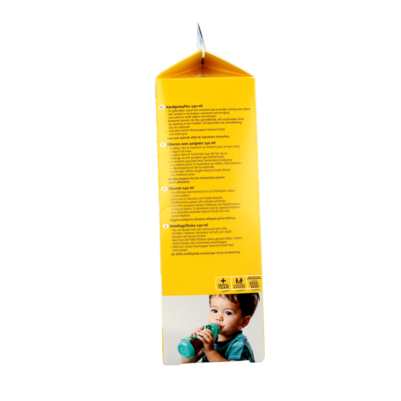 Difrax handgreep fles groot assorti for bottles and teats, designed for easy grip and handling.
