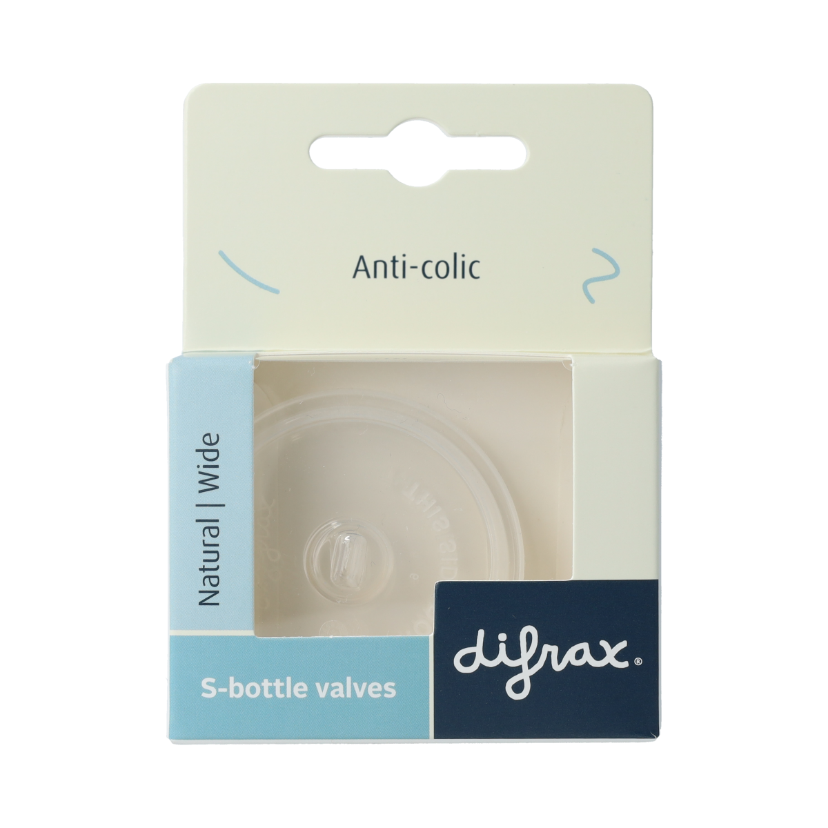 Difrax S-fles ventiel, 2.00 stuk, compatible with baby bottles and spenen, made of durable, safe plastic.