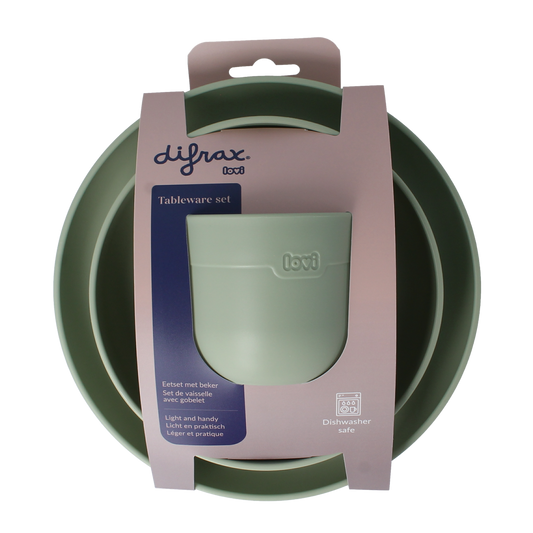 Difrax Lovi eetset met beker pistachio 1.00 Set