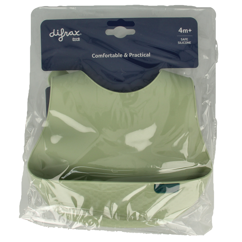 Difrax Lovi slab in pistachio color, a baby and toddler care product, shown in natural setting with packaging visible