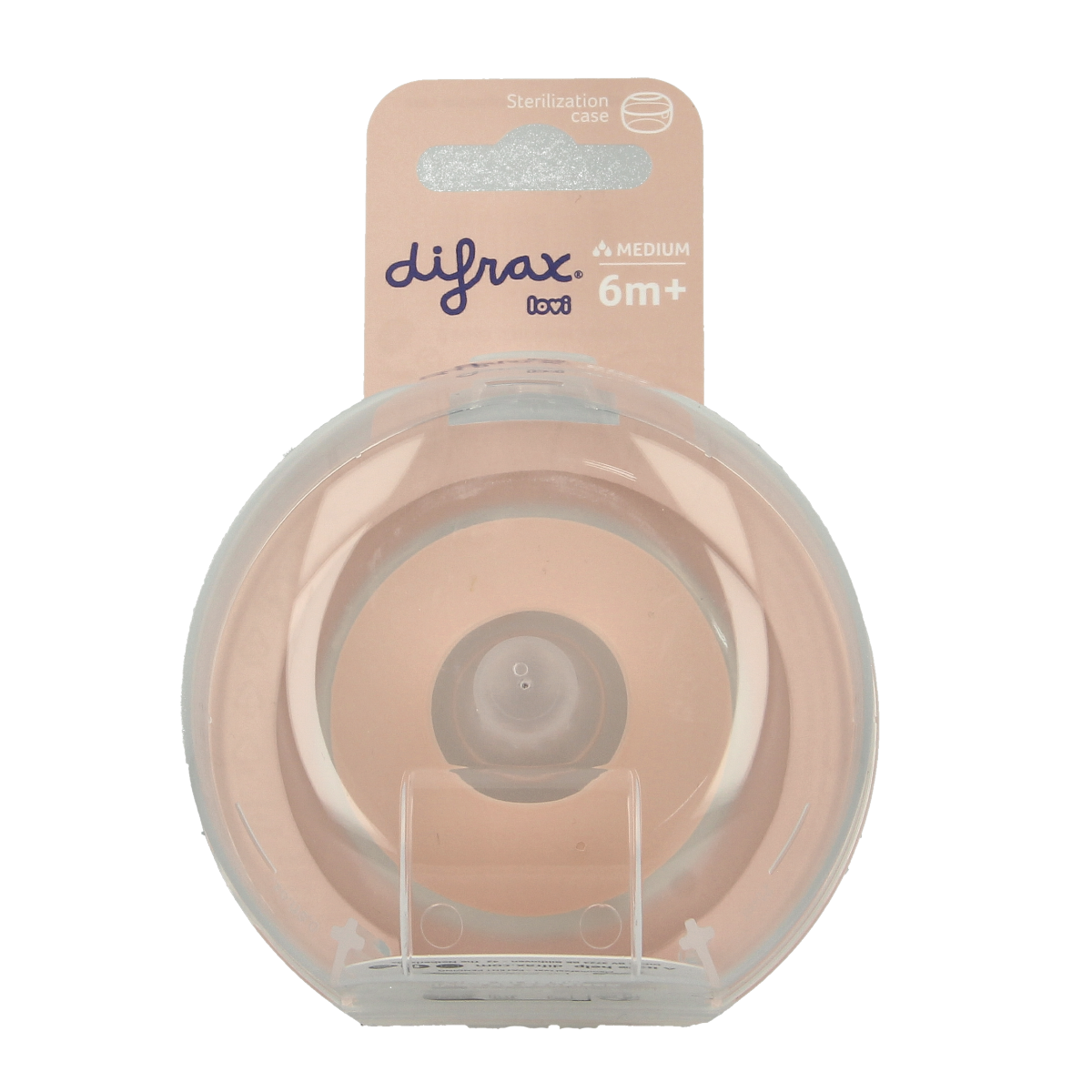 Difrax Love Mamma baby bottle nipple for ages 6+ months, 1 piece, compatible with Difrax feeding bottles.