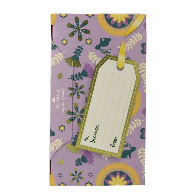 Natural Temptation Happy Easter bio coffee and tea gift pack with 18 sachets, featuring festive and natural packaging.