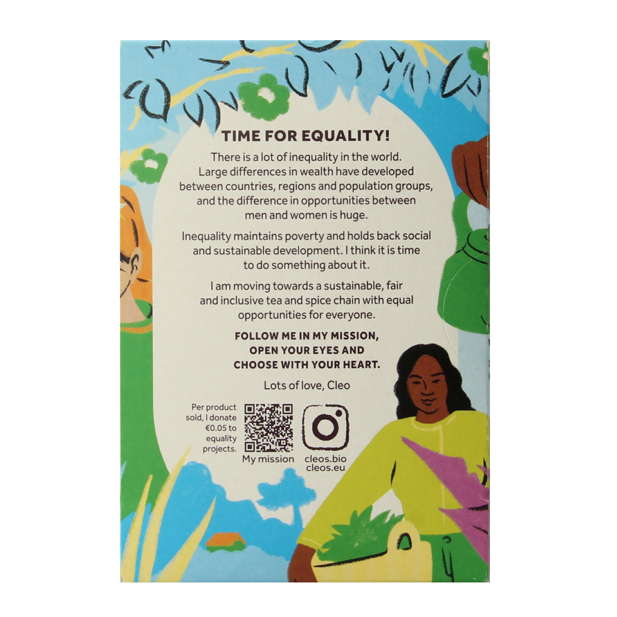 Cleo's Minty Moment bio coffee and tea in eco-friendly sachets, fresh mint aroma, natural organic blend, premium quality.