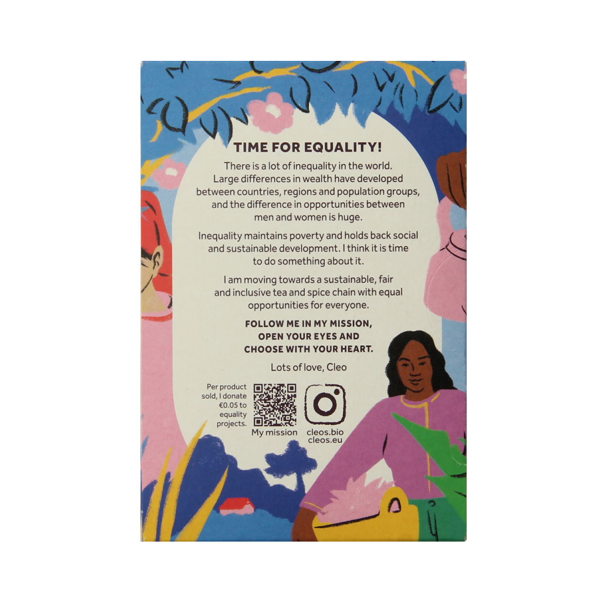 Cleo's Sweet Dreams bio coffee and tea sachets, organic herbal blend in a package with 18 sachets for relaxing beverages.
