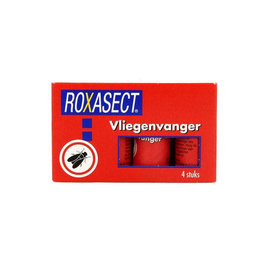 Roxasect vliegenvanger met 4 stuks voor wonen en comfort, natuurlijke insectenbestrijding, zichtbaar in de afbeelding