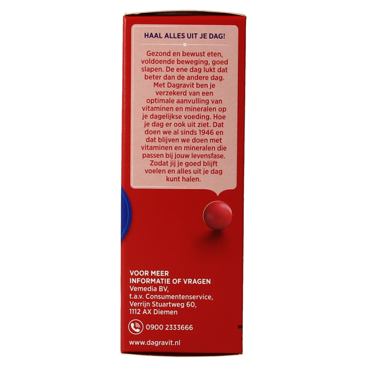Dagravit Totaal 30 multivitamin dragees in a blister pack, featuring colorful coated tablets for daily nutritional support.