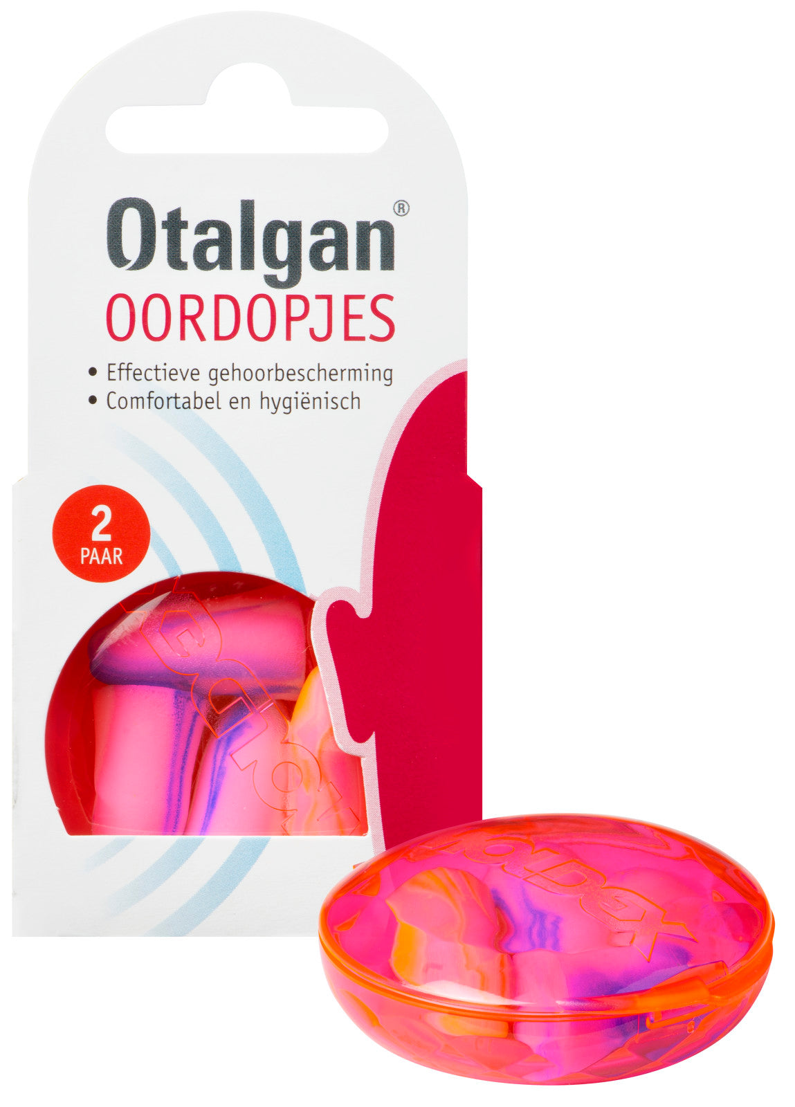 Otalgan gehoorbescherming oordopjes in een set van 2 paar, comfortabel en effectief voor gehoorbescherming.