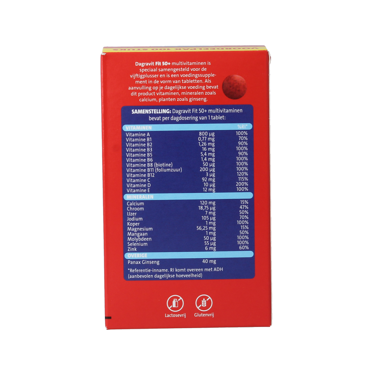 Dagravit Totaal 30 Vitaal 50+ multivitamin tablets in a blister pack for adults over 50.