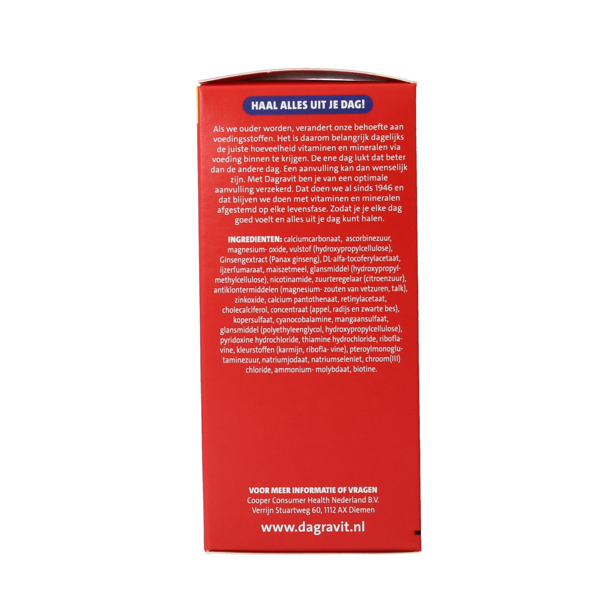 Dagravit Totaal 30 Vitaal 50+ multivitamin tablets, dietary supplement for adults over 50, in a blister pack