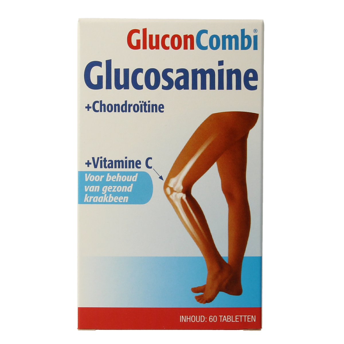 Glucon Combi Glucosamine, chondroitin, and vitamin C tablets, mineral supplement by Glucon Combi, 60 count bottle.