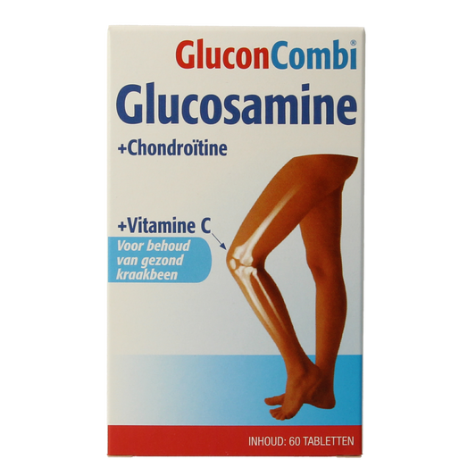 Glucon Combi Glucosamine, chondroitin, and vitamin C tablets, mineral supplement by Glucon Combi, 60 count bottle.